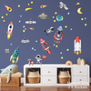 Rockets Wall Decals, Astronauts, Aliens, Outer Space Decals, Spaceship Star Planet Wall Decals, Eco-Friendly Wall Decals