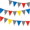 Race Car Flag Wall Decals, Repositionable Matte Fabric Wall Stickers - Wall Dressed Up