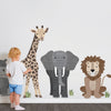 Large Safari Animal Wall Decals, Nursery Decals, Jungle Wall Stickers - Wall Dressed Up