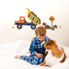 Large Dump Truck and Construction Sign Wall Decals, Eco-Friendly Wall Stickers - Wall Dressed Up