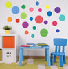 23 Multi-sized Rainbow Colors Polka Dot Decals - Wall Dressed Up