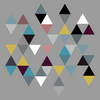 45 Modern Art Triangle Wall Decals Color 2, Eco-Friendly Peel and Stick Fabric Wall Stickers - Wall Dressed Up