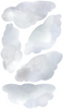 Large Gray Watercolor Cloud Wall Decals, Clouds Wall Stickers, Nursery Wall Decals, Peel and Stick Fabric Removable Wall Stickers Col 1
