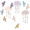 Bird Decals Clouds Flower Wall Decals, Peace Dove Decals, Birds, Eco-friendly Cloud Decals, Nursery Wall Decals, Girls Wall Decals