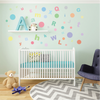 A-Z Alphabet ABC's & 23 Multi sized Sorbet Dot Fabric Wall Decals - Wall Dressed Up