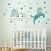 Unicorn Wall Decal, Horse Decal, Star Decals, Eco Friendly Fabric Wall Stickers - Wall Dressed Up