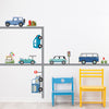 Blue Adventure Car Wall Decals, Transportation Wall Decals, Road Wall Decals, Removable Wall Stickers