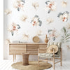 Boho Tropical Flower Wall Decals, Botanical Wall Decals, Tropical Leaf Wall Decals