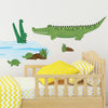 Crocodile Wall Decals with Monkeys and Turtle Wall Decals, Frog Wall Decals, Pond Animal Wall Decals, Eco Friendly Kids Wall Stickers