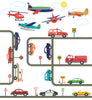 Car Wall Decals, Emergency Vehicle Decals, Airplane Decals, Gray Straight & Curved Road Wall Stickers, Removable Reusable Wall Decals - Wall Dressed Up