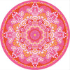 Boho Pink, Orange, Fuschia Mandala Wall Decal in 24" or 36" - Wall Dressed Up