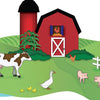 Red Barn with Farm Animals Wall Decals - Wall Dressed Up