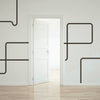 Black Road Wall Decals Curved and Straight, Yellow Stripes - Wall Dressed Up