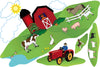 Red Barn with Farm Animals Wall Decals - Wall Dressed Up