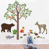 Large Woodland Animal Wall Decals, Eco-Friendly Peel and Stick Fabric Wall Stickers - Wall Dressed Up