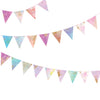 Bunting Flag Wall Decals, Watercolor and Gold Fabric Eco-Friendly Decals - Wall Dressed Up