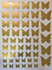 50 Metallic Silver or Gold Butterfly Vinyl Wall Decals - Wall Dressed Up