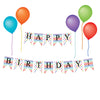 Happy Birthday Bunting Flags and Balloon Wall Decals, Eco-Friendly Party Decor Wall Stickers - Wall Dressed Up