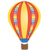 Hot Air Balloon Wall Decals and Clouds Reusable Wall Stickers, Primary Colors Eco-Friendly Wall Stickers, Col 1 - Wall Dressed Up