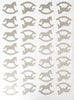 33 Miniature Metallic Gold or Silver Rocking Horse Wall Decals - Wall Dressed Up