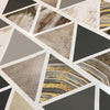 45 Modern Gold Gray Marble Decals and 6 Metallic Gold Vinyl Triangle Decals - Wall Dressed Up