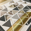 45 Modern Gold Gray Marble Decals and 6 Metallic Gold Vinyl Triangle Decals - Wall Dressed Up