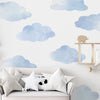 Large Blue Watercolor Cloud Wall Decals, Clouds Wall Stickers, Nursery Wall Decals-Wall Dressed Up
