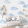 Large Blue Watercolor Cloud Wall Decals, Clouds Wall Stickers, Nursery Wall Decals-Wall Dressed Up
