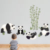 Large Panda Decals and Bamboo Decals, Panda Bear Decals, Animal Wall Decals, Eco Friendly Removable and Reusable Wall Stickers - Wall Dressed Up