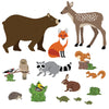 Large Woodland Animal Wall Decals, Eco-Friendly Peel and Stick Fabric Wall Stickers - Wall Dressed Up