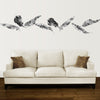 8 Medium Banana Leaves Wall Decals, Black Gray White Tropical Leaf Wall Stickers Matte Tropical Decals - Wall Dressed Up