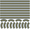 Five Police Vehicle Wall Decals, Straight & Curved Road, Eco-Friendly Fabric Wall Stickers - Wall Dressed Up