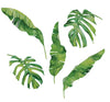 5 Tropical Palm Leaves & Banana Leaves Wall Decals, Monstera Leaf Wall Stickers - Wall Dressed Up