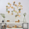 32 Hexagon Map Wall Decals, Peel and Stick Vintage World Map Wall Stickers - Wall Dressed Up
