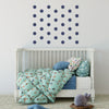 30 Gold or SIlver Metallic 4 inch Polka Dot Vinyl Wall Decals - Wall Dressed Up