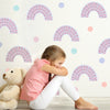 Pastel Rainbow Wall Decals, Nursery Wall Decals, Rainbows, Polka Dot Wall Decals, Peel and Stick Decals Not Wallpaper - Wall Dressed Up