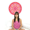 Boho Pink, Orange, Fuschia Mandala Wall Decal in 24" or 36" - Wall Dressed Up
