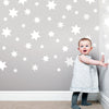 49 White Star Wall Decals Repsitional Matte Fabric Wall Stickers - Wall Dressed Up