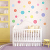 A-Z Alphabet ABC's & 23 Multi sized Sorbet Dot Fabric Wall Decals - Wall Dressed Up