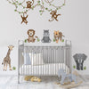 Safari Animals and Monkey Wall Decals, Jungle Animal Wall Stickers, Nursery Wall Decals, Peel and Stick Repositionable Fabric Decals - Wall Dressed Up