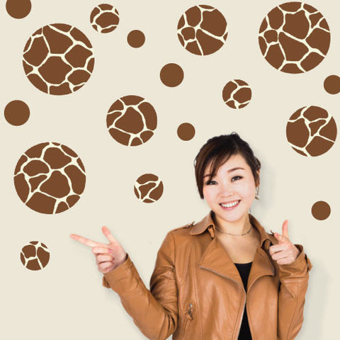 Giraffe Print Wall Decals, Eco-Friendly Matte Fabric Wall Stickers - Wall Dressed Up