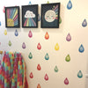 Rainbow Raindrop Wall Decals, Nursery Wall Decals, Multicolor Raindrop Decals - Wall Dressed Up