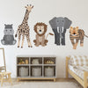 Large Safari Animal Wall Decals, Nursery Decals, Jungle Wall Stickers - Wall Dressed Up