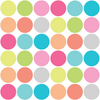 Dot Wall Decals, 4" Candy Confetti Rainbow Polka Dot Decals, Nursery Wall Decals Eco Friendly Peel and Stick Fabric Dot Decals - Wall Dressed Up