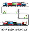 Straight and Curved Railroad Train Track Wall Decals - Wall Dressed Up