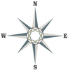 Large Neutral Nautical Compass Wall Decal, Eco Friendly Removable and Reusable Fabric Wall Sticker - Wall Dressed Up