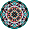 Boho Brights Mandala Fabric Wall Decal 24" or 36" - Wall Dressed Up