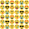 36 Emoji Fabric Wall Decals, Emoji Stickers - Wall Dressed Up