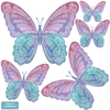 Five Watercolor Butterfly Wall Decals, Eco-Friendly Matte Fabric Wall Stickers - Wall Dressed Up