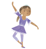 Five Large Dancing Ballerina Wall Decals, Eco-friendly Ballet Wall Stickers- Wall Dressed Up